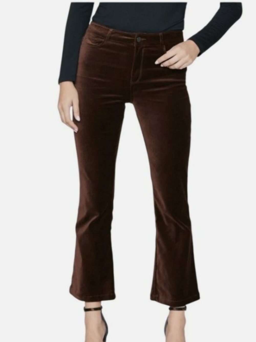 Paige Claudine Velvet Ankle Flare Pants